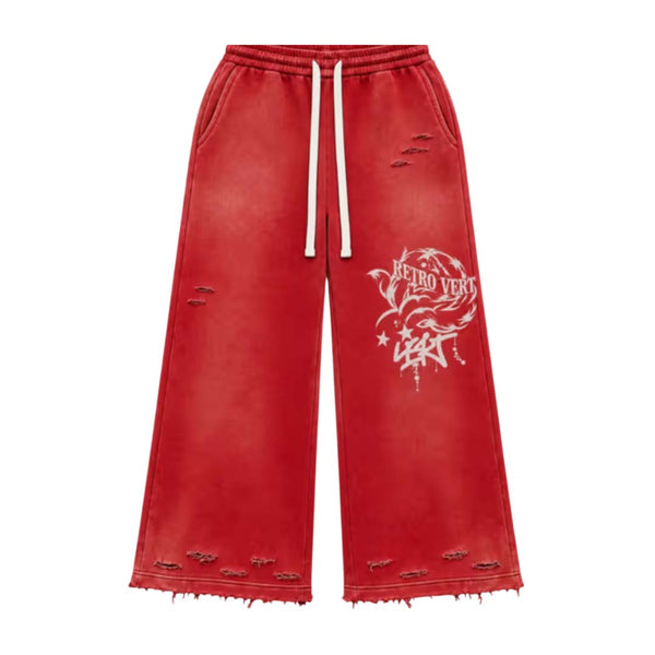 Retrovert Vert Party Sweatpants Red by Retrovert - NWAHYPE No.1 for streetwear Pants in USA