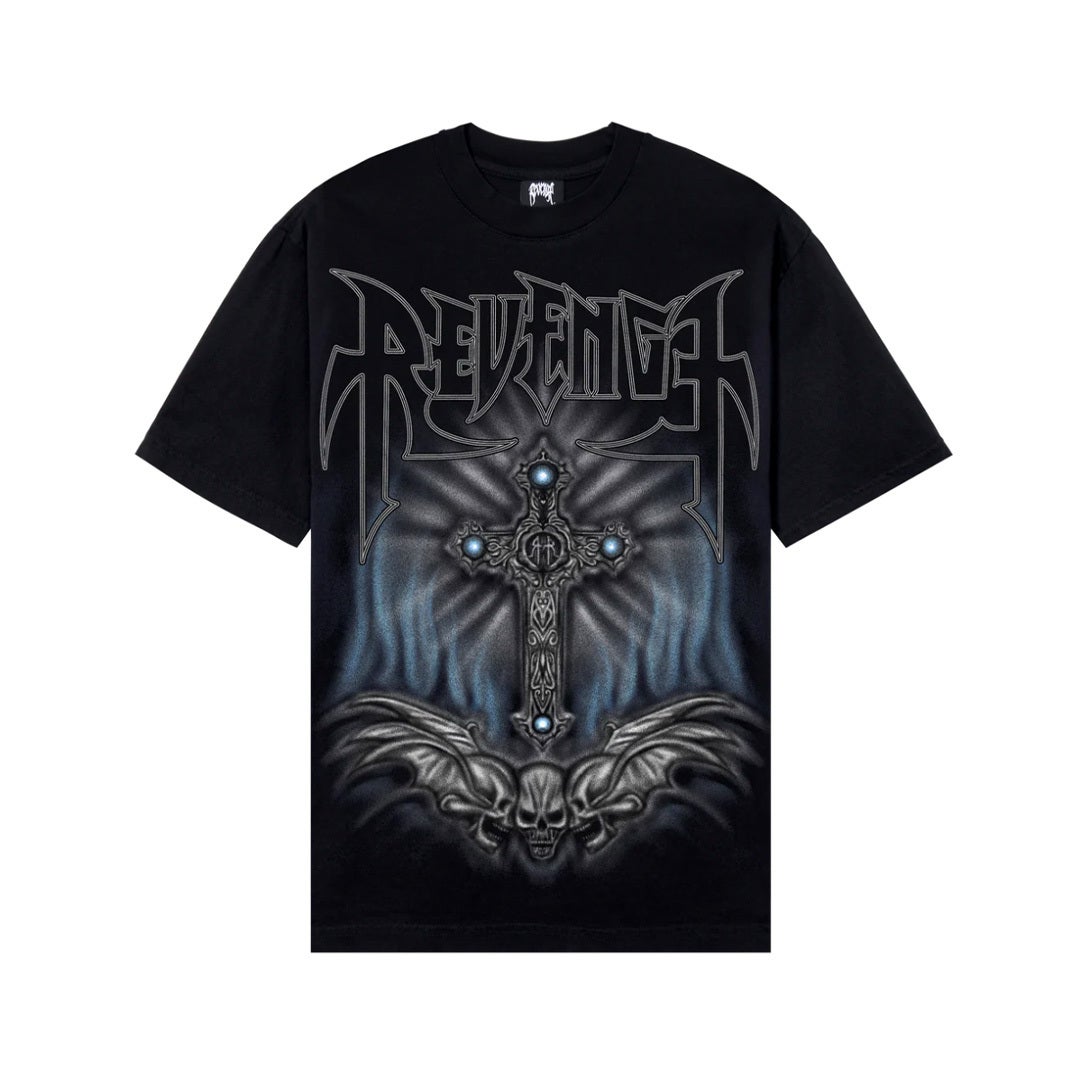 Revenge Airbrush Metal Tee Black by Revenge - NWAHype 1 for streetwear T-Shirts in USA