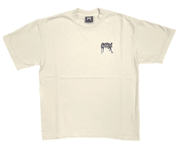 Revenge Cream Embroidered Tee by Revenge - NWAHype 1 for streetwear T-Shirts in USA