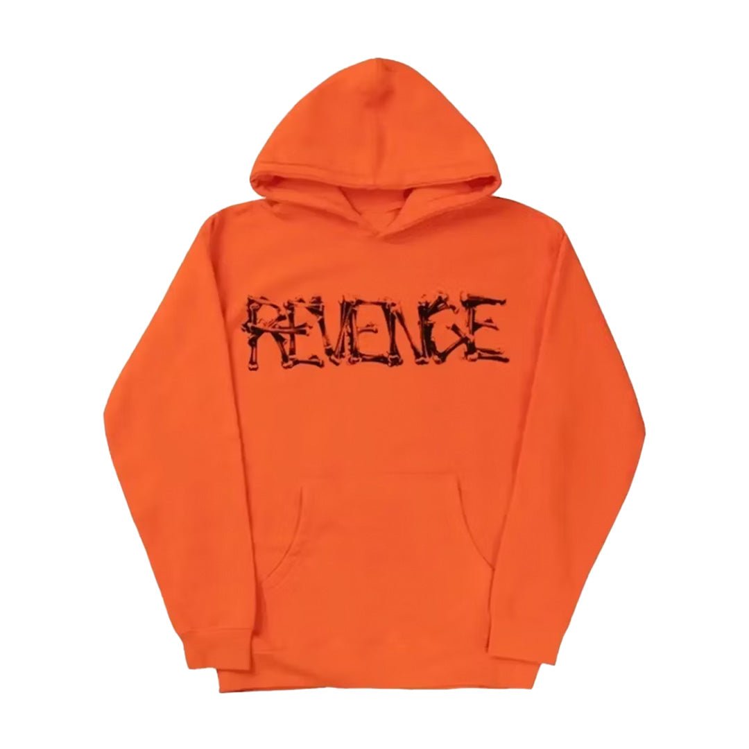Revenge Durk Bones Hoodie Orange by Revenge - NWAHype 1 for streetwear Hoodies in USA