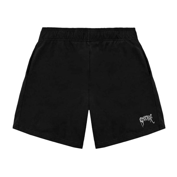 Revenge Embroidered Basic Shorts Black by Revenge - NWAHype 1 for streetwear Shorts in USA