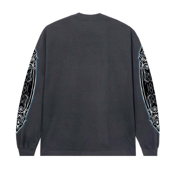 Revenge Ironcrest Vintage Black Long Sleeve Tee by Revenge - NWAHYPE No.1 for streetwear T-Shirts in USA