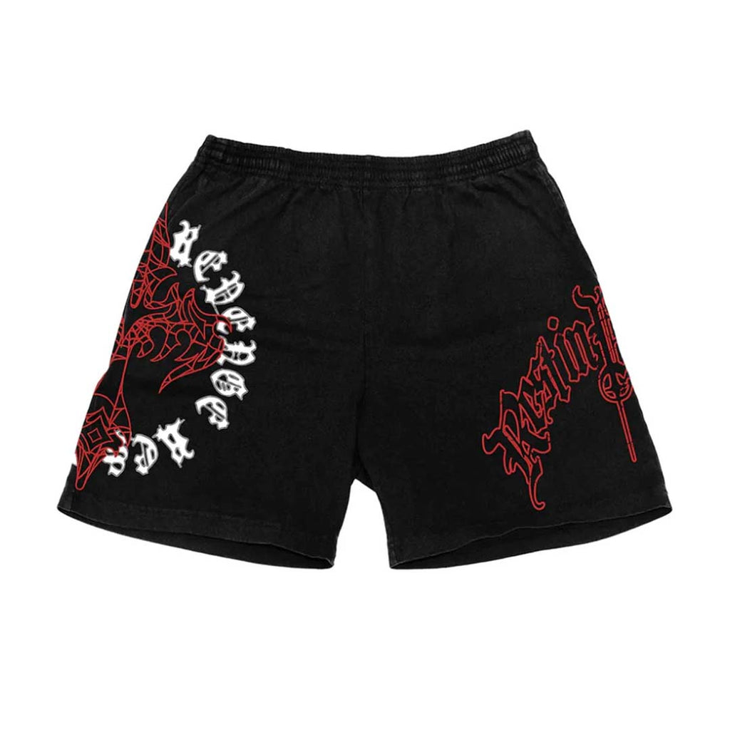 Revenge Web Cross Shorts Black Red by Revenge - NWAHYPE No.1 for streetwear Shorts in USA