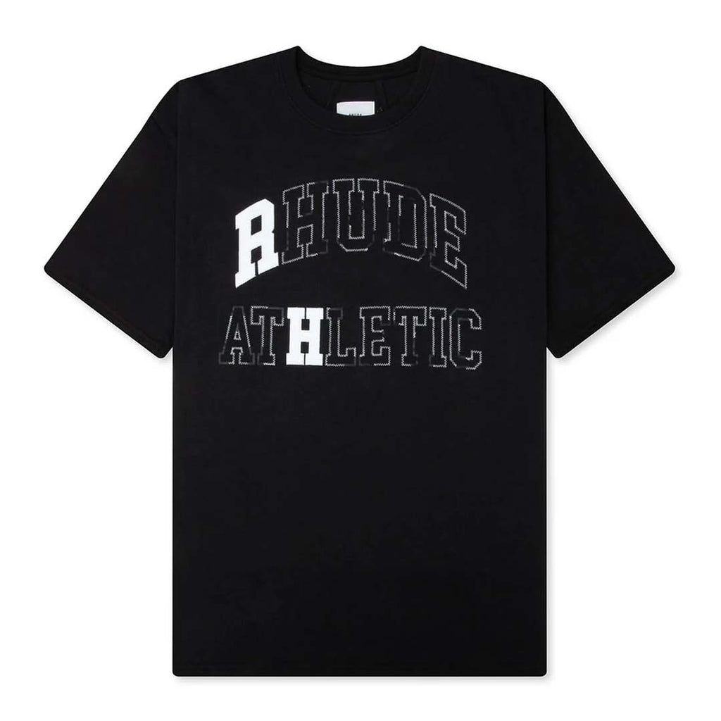 Rhude Athletic Tee Vintage Black White by Rhude - NWAHYPE No.1 for streetwear T-Shirts in USA