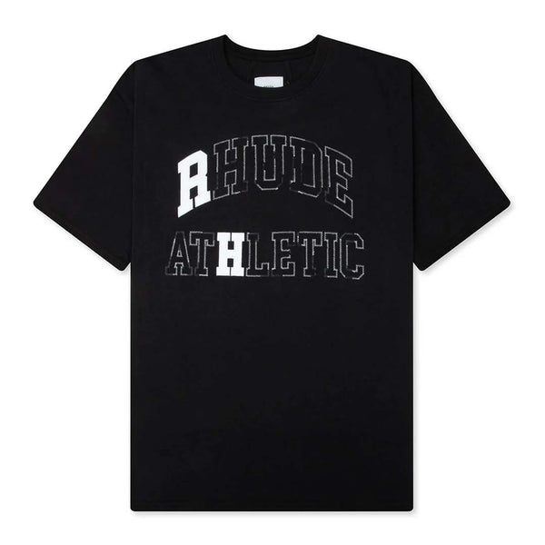 Rhude Athletic Tee Vintage Black White by Rhude - NWAHYPE No.1 for streetwear T-Shirts in USA