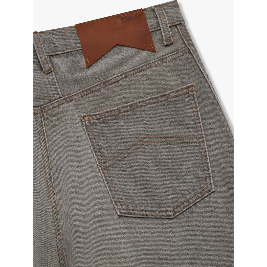 Rhude Baggy Traxedo Denim Shorts Liberty Grey by Rhude - NWAHYPE No.1 for streetwear Shorts in USA