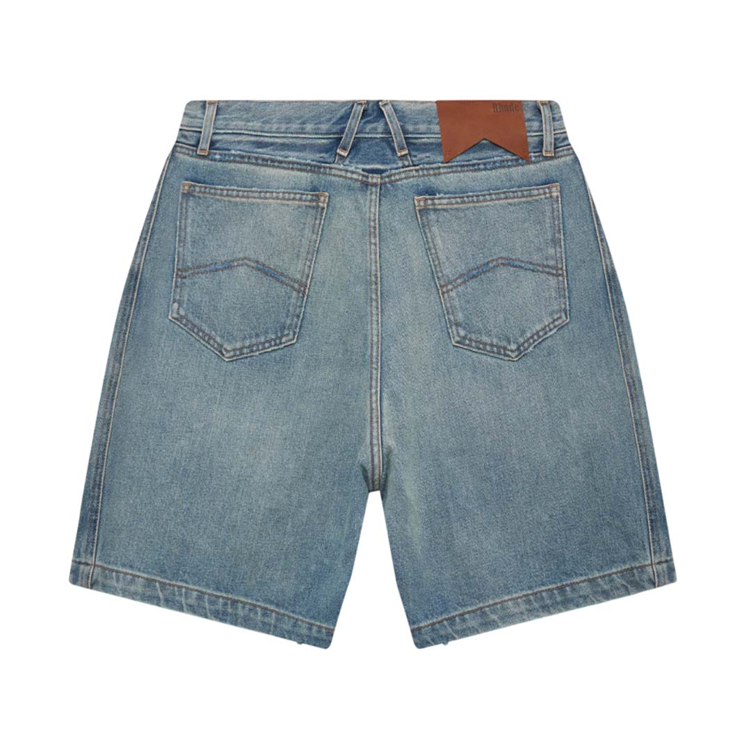Rhude Boxy Traxedo Denim Shorts Isla Indigo Blue by Rhude - NWAHYPE No.1 for streetwear Shorts in USA