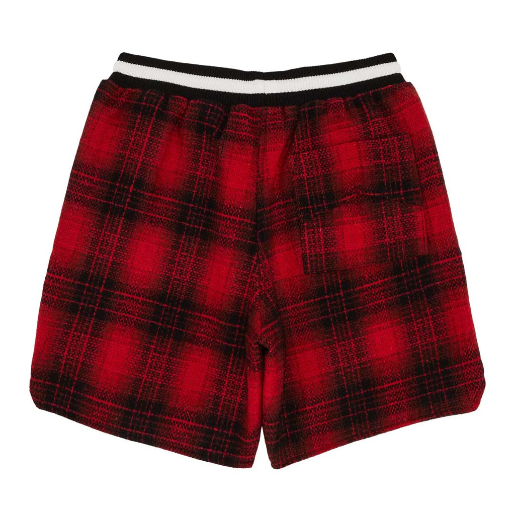 Rhude Flannel Collegiate Court Logo Short 'Red/Black' by Rhude - NWAHYPE No.1 for streetwear Shorts in USA