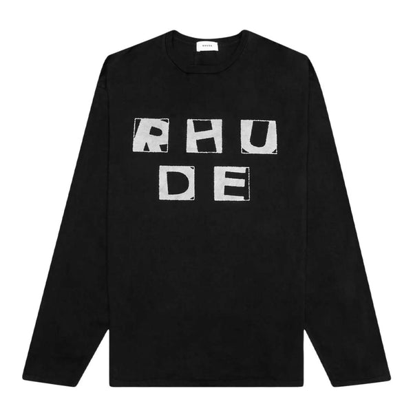 Rhude Haus Black Long Sleeve Tee by Rhude - NWAHYPE No.1 for streetwear T-Shirts in USA