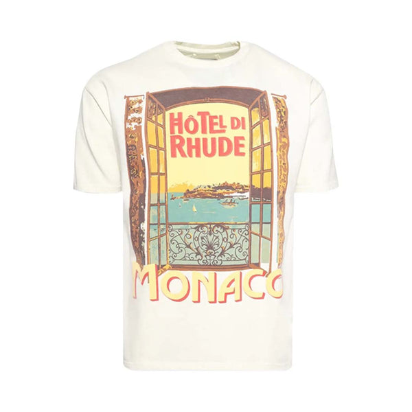 Rhude Hotel di Monaco White Tee by Rhude - NWAHYPE No.1 for streetwear T-Shirts in USA