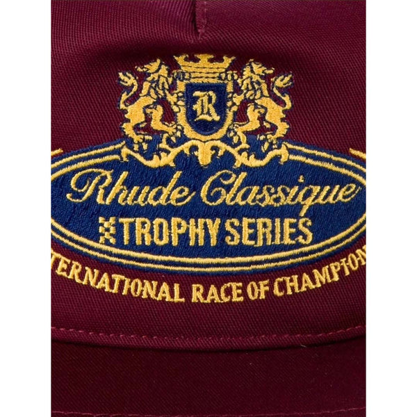 Rhude Trophy Series Hat Maroon by Rhude - NWAHYPE No.1 for streetwear Hats in USA