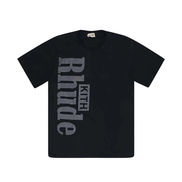 Rhude x Kith Black Tee by Rhude - NWAHYPE No.1 for streetwear T-Shirts in USA