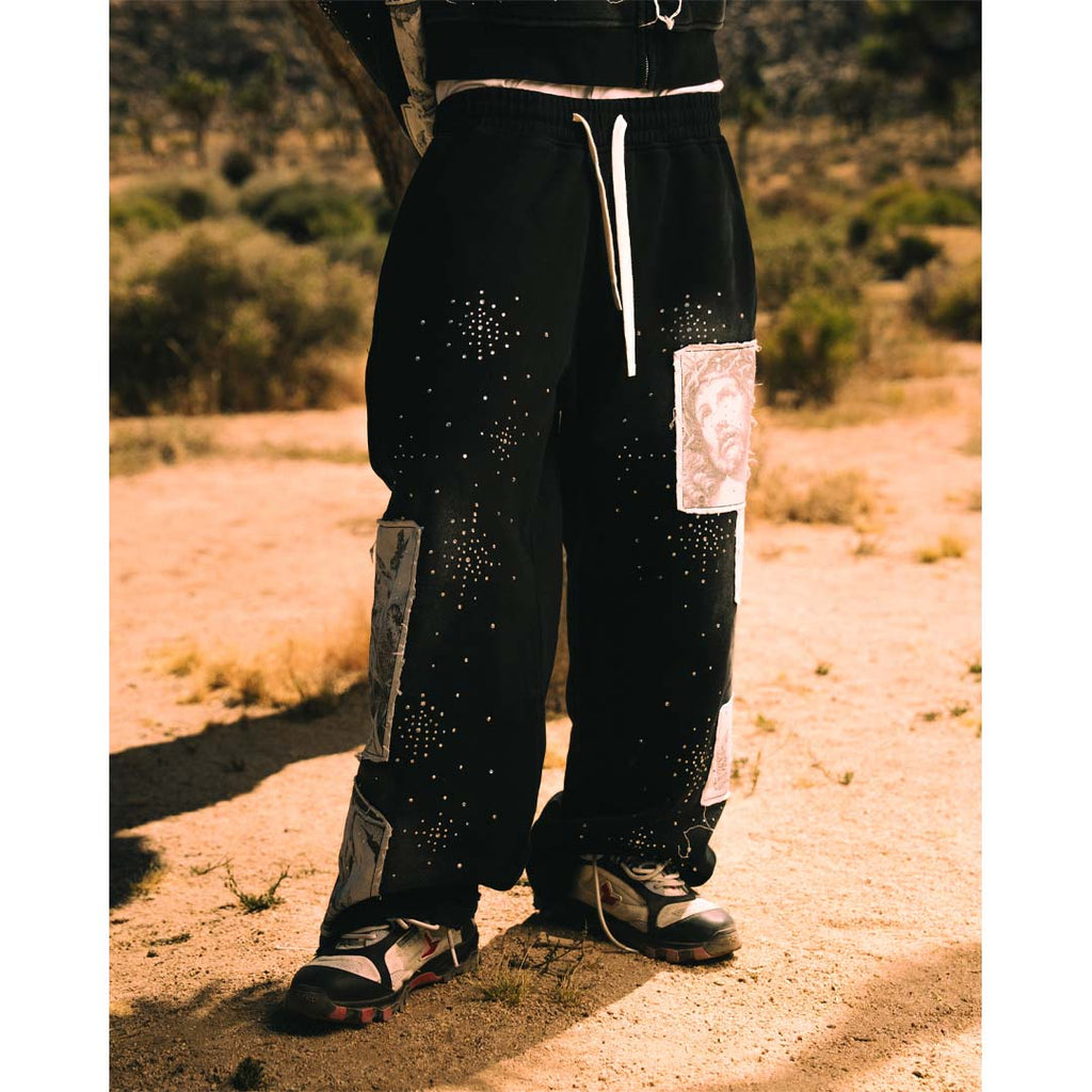 Righteous Divine Canvas Sweatpants Rhinestone Black by Righteous - NWAHYPE No.1 for streetwear Pants in USA