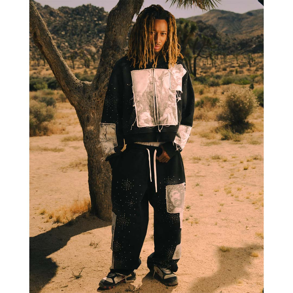 Righteous Divine Canvas Sweatpants Rhinestone Black by Righteous - NWAHYPE No.1 for streetwear Pants in USA