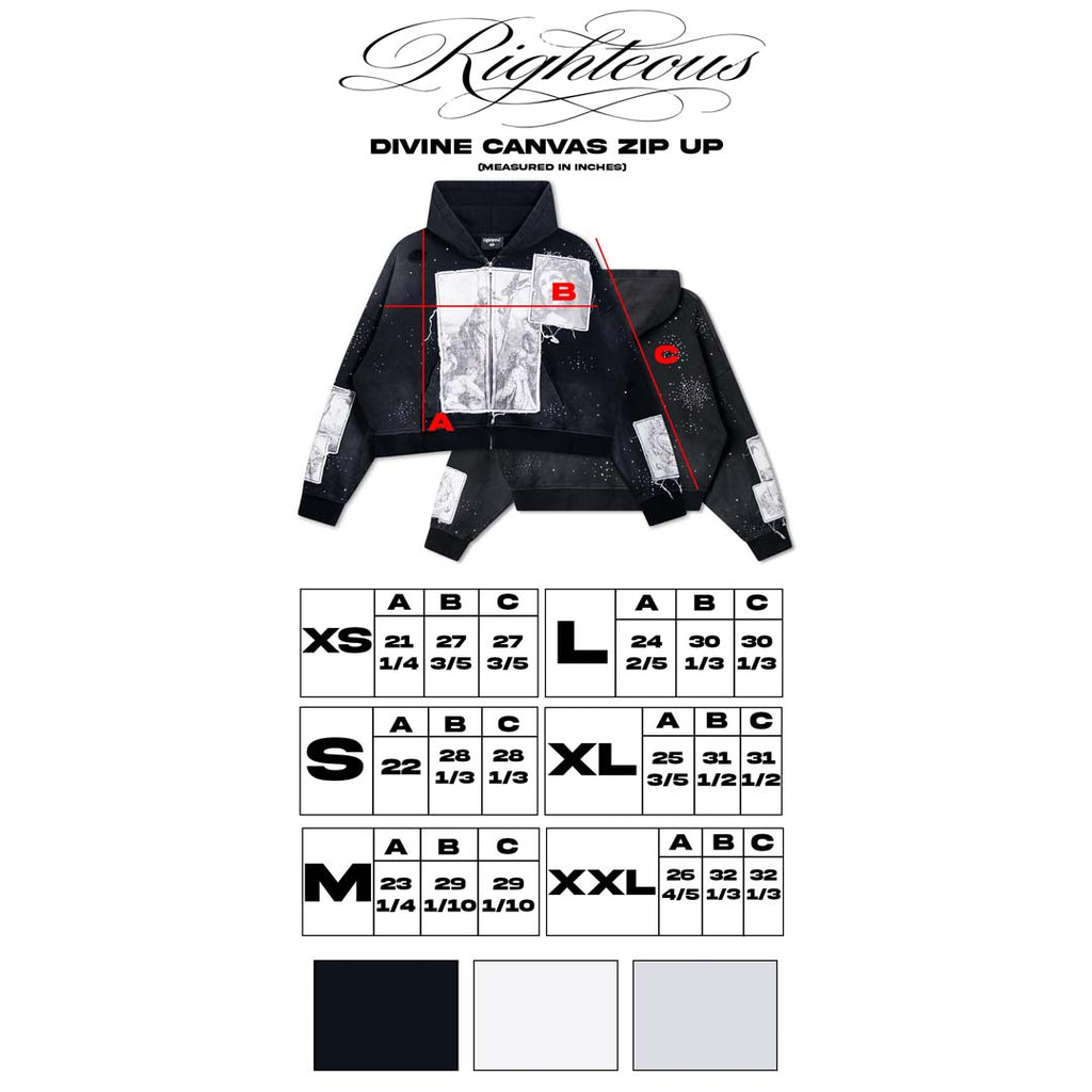 Righteous Divine Canvas Zip Up Jacket Rhinestone Black by Righteous - NWAHYPE No.1 for streetwear Hoodies in USA