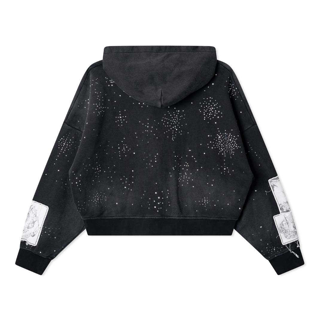 Righteous Divine Canvas Zip Up Jacket Rhinestone Black by Righteous - NWAHYPE No.1 for streetwear Hoodies in USA