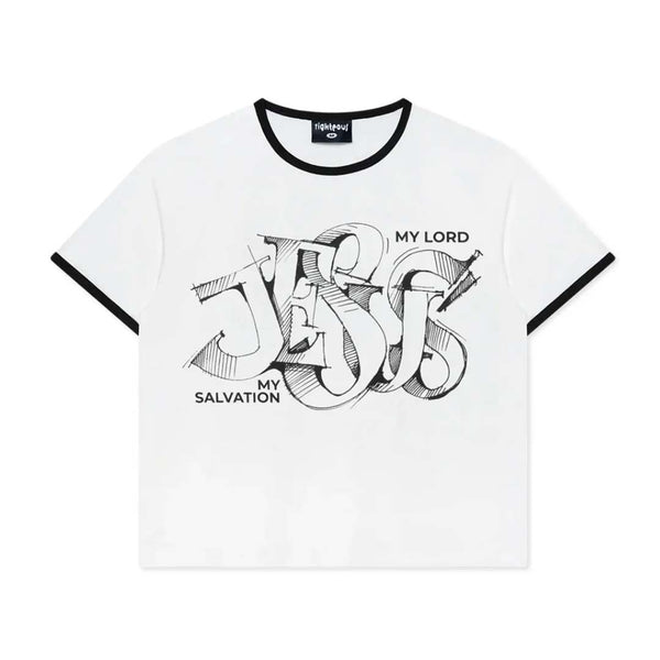 Righteous My Salvation Ringer Tee White Black by Righteous - NWAHYPE No.1 for streetwear T-Shirts in USA
