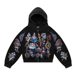 Righteous Risen King Cropped Zip Up Hoodie Black by Righteous - NWAHype 1 for streetwear Hoodies in USA