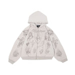 Righteous Tatted Believer Zip Up Hoodie Grey by Righteous - NWAHype 1 for streetwear Hoodies in USA