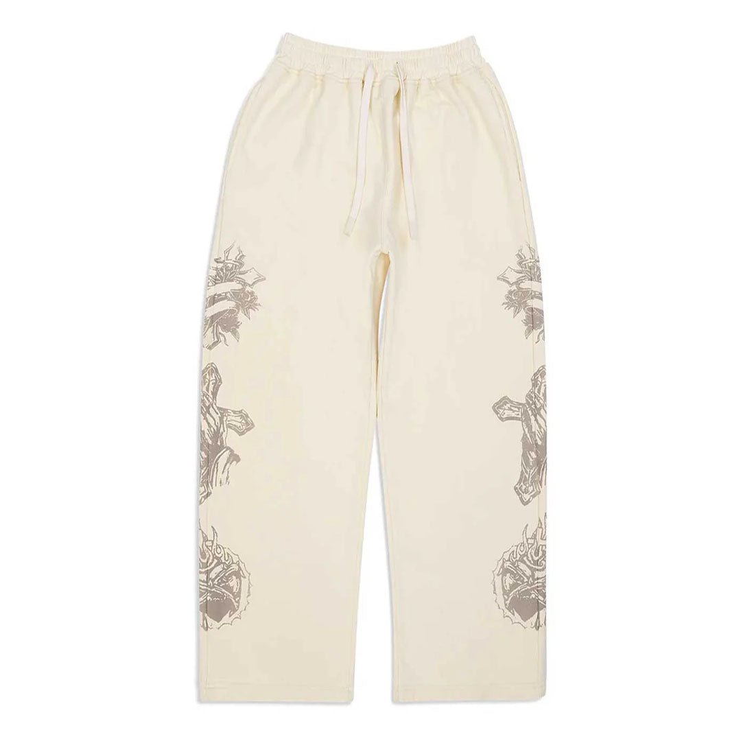 Righteous Tattoo Sweatpants Cream by Righteous - NWAHype 1 for streetwear Pants in USA