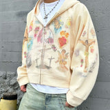 Righteous Thermal Zip Up Hoodie Cream by Righteous - NWAHype 1 for streetwear Hoodies in USA