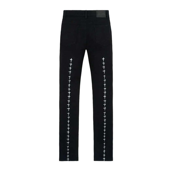 RTA Bryant Jeans Black White Cross by RtA - NWAHYPE No.1 for streetwear Pants in USA