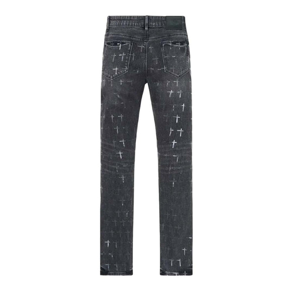 RTA Bryant Noir Coated Grey Denim Jean Pant by RtA - NWAHYPE No.1 for streetwear Pants in USA