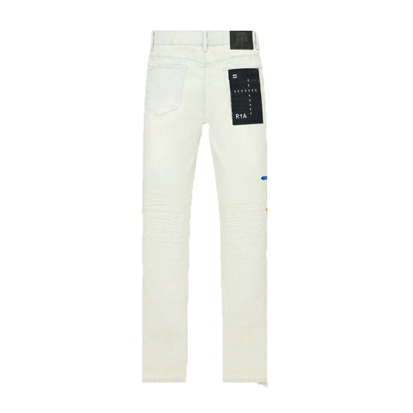 RtA Bryant Stormy Sky Cross White Jeans by RtA - NWAHYPE No.1 for streetwear Pants in USA