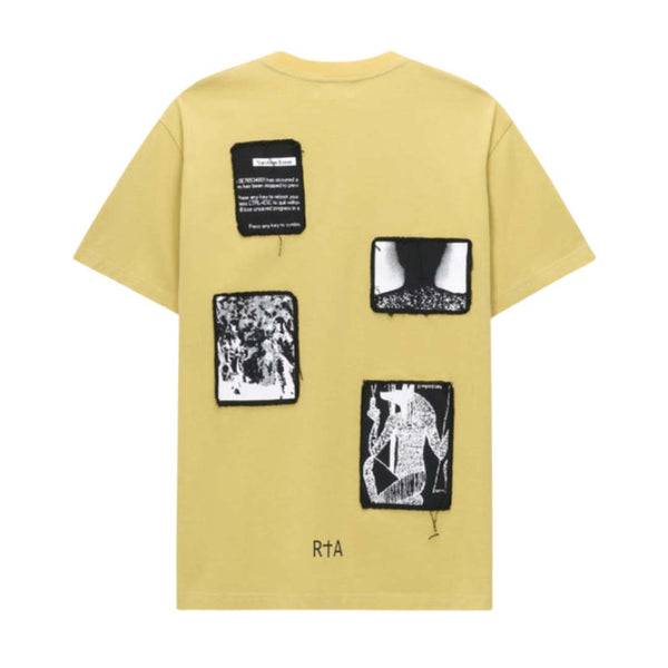 RtA Colin Sage Yellow Digital Patch Oversized Tee by RtA - NWAHYPE No.1 for streetwear T-Shirts in USA