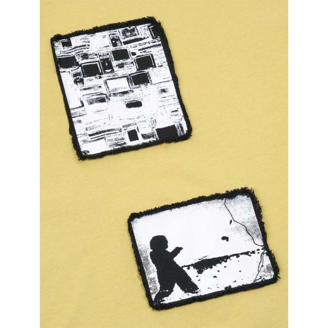 RtA Colin Sage Yellow Digital Patch Oversized Tee by RtA - NWAHYPE No.1 for streetwear T-Shirts in USA