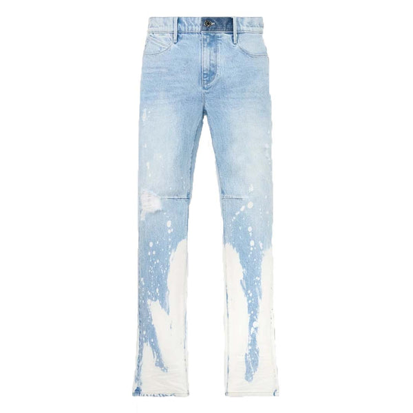RtA Denis Light Wash Splatter Jeans Blue by RtA - NWAHYPE No.1 for streetwear Pants in USA