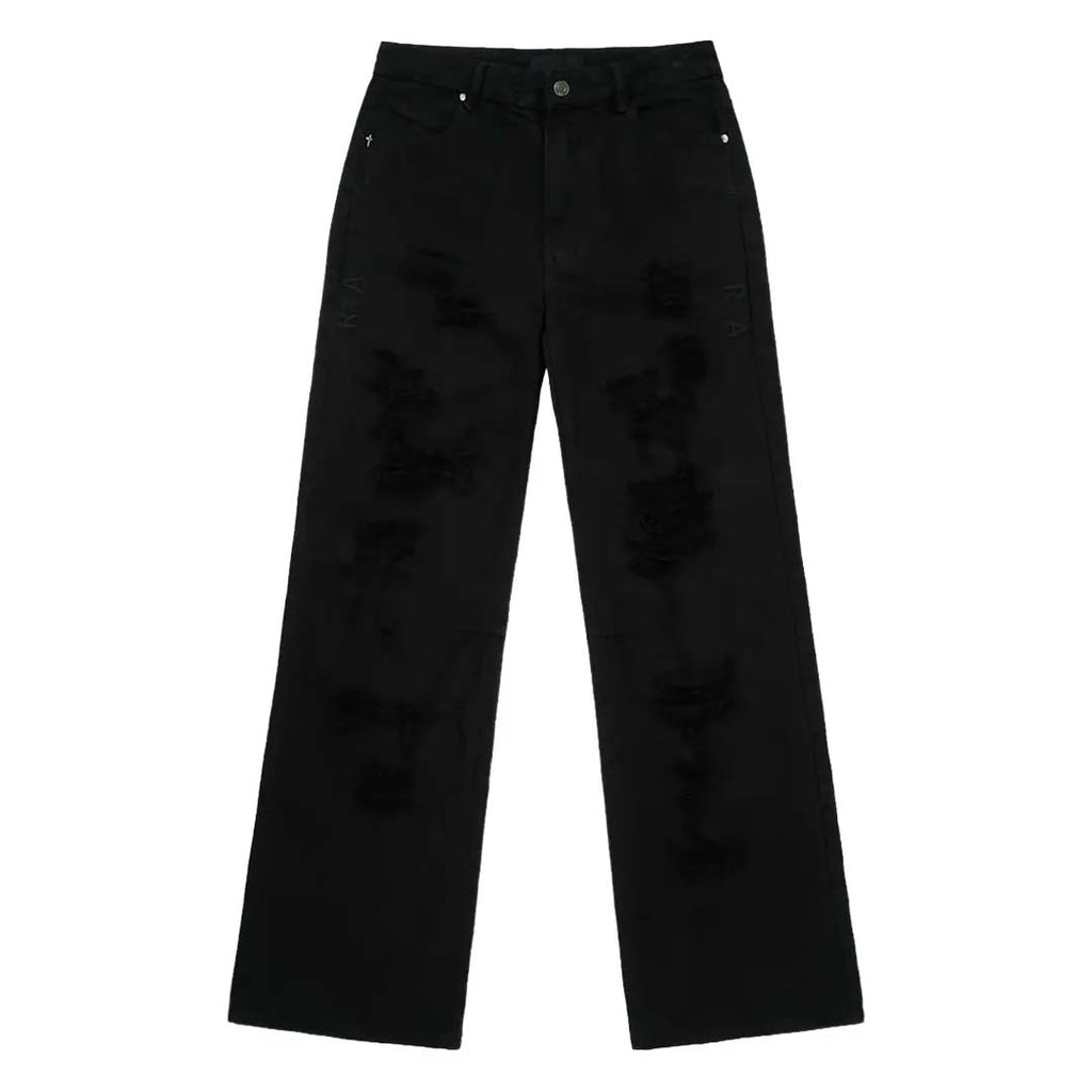 RtA Jamie Scratched Black Wide Leg Jeans by RtA - NWAHYPE No.1 for streetwear Pants in USA