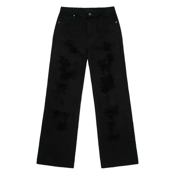 RtA Jamie Scratched Black Wide Leg Jeans by RtA - NWAHYPE No.1 for streetwear Pants in USA