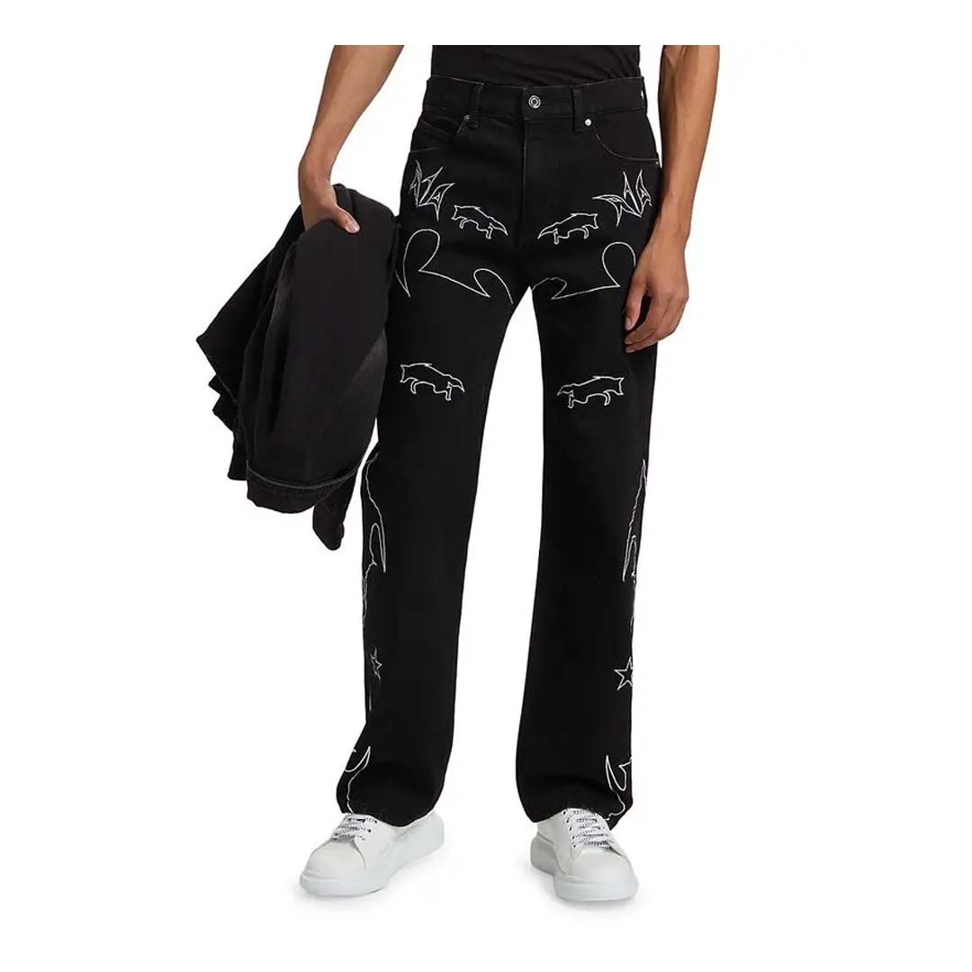 RtA Jonas Black White Western Jeans by RtA - NWAHYPE No.1 for streetwear Pants in USA
