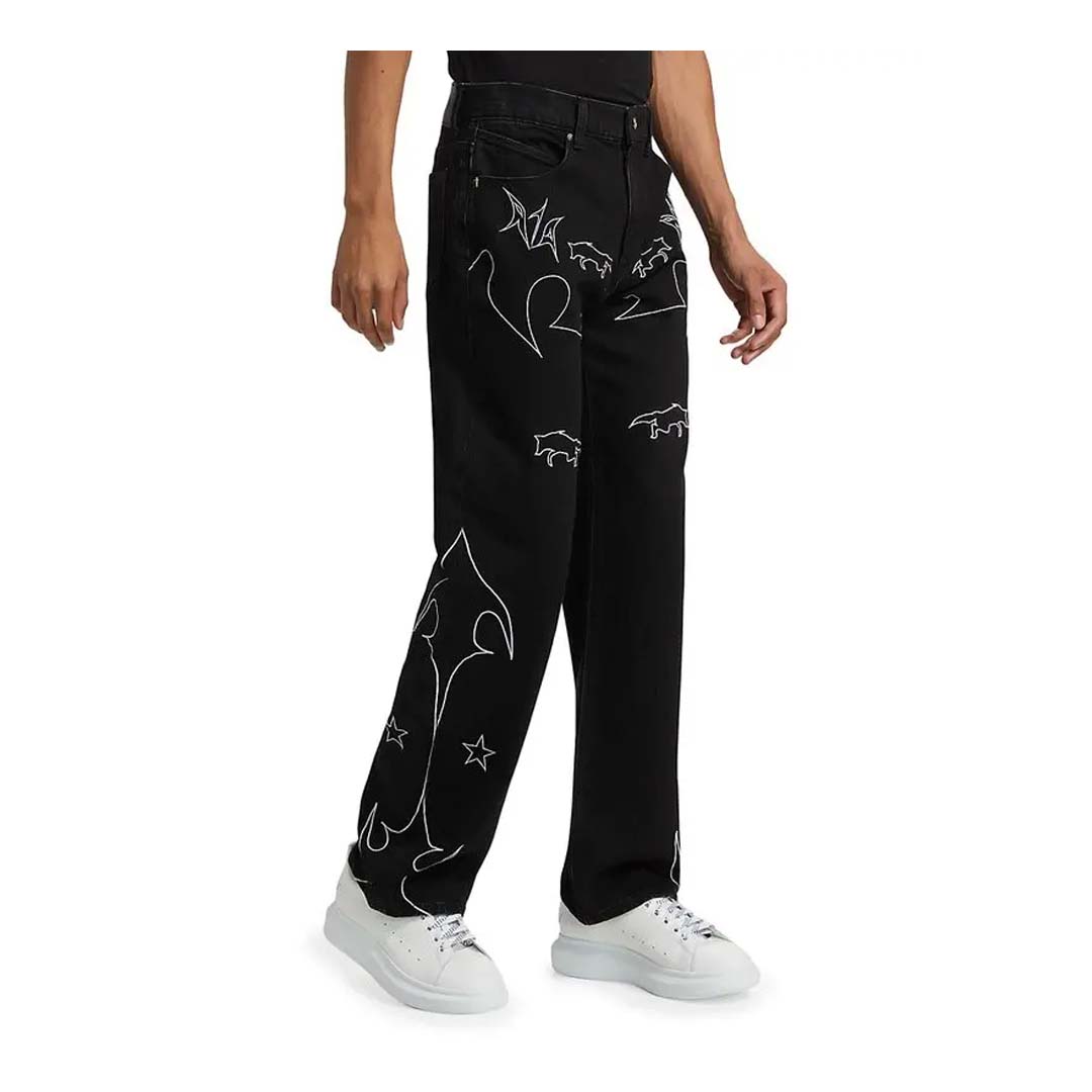 RtA Jonas Black White Western Jeans by RtA - NWAHYPE No.1 for streetwear Pants in USA
