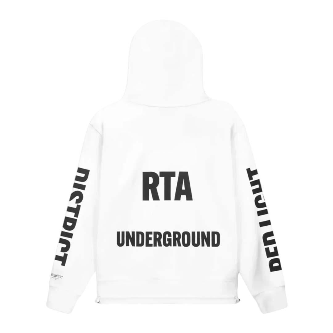RtA Jordan Underground Hoodie White by RtA - NWAHYPE No.1 for streetwear Hoodies in USA