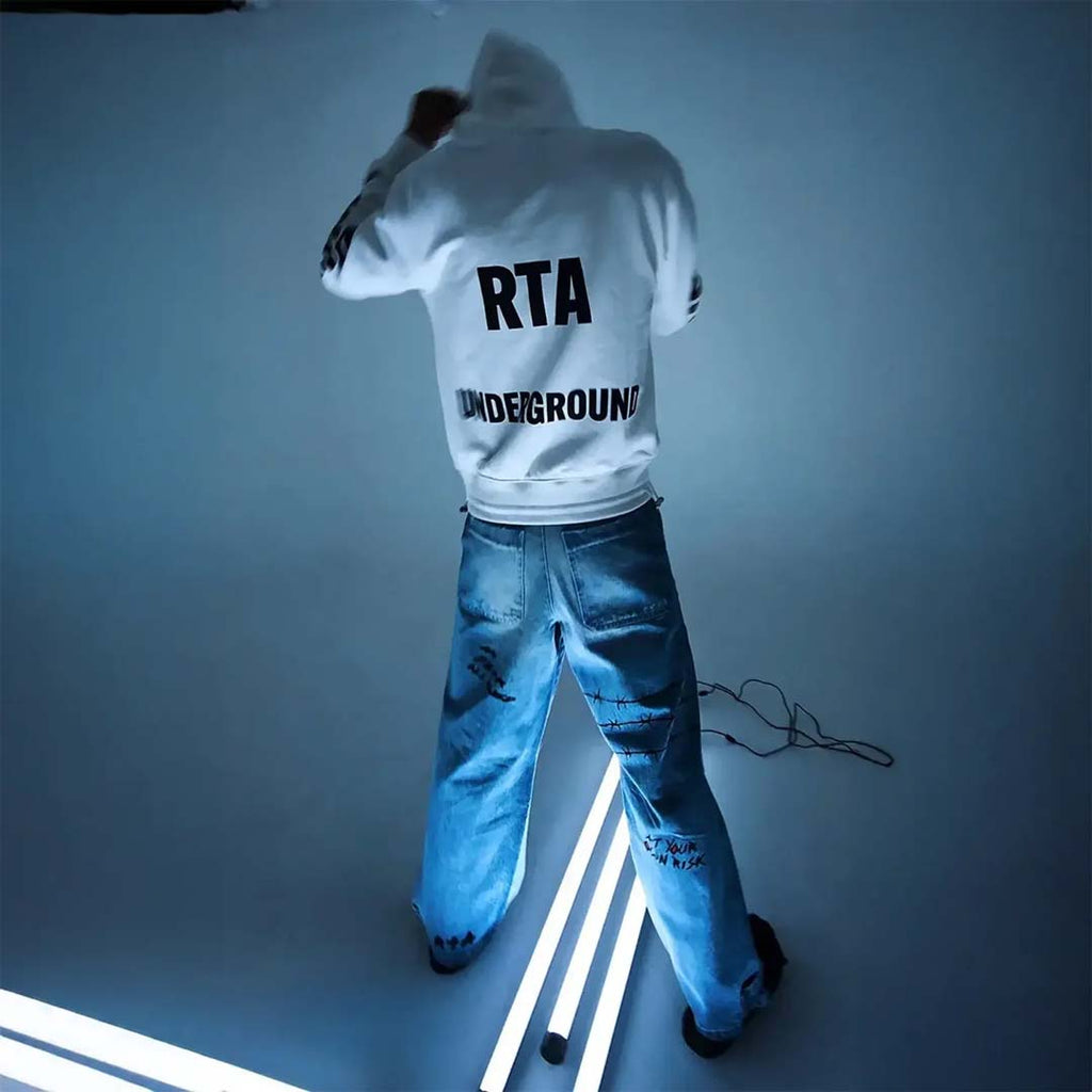 RtA Jordan Underground Hoodie White by RtA - NWAHYPE No.1 for streetwear Hoodies in USA