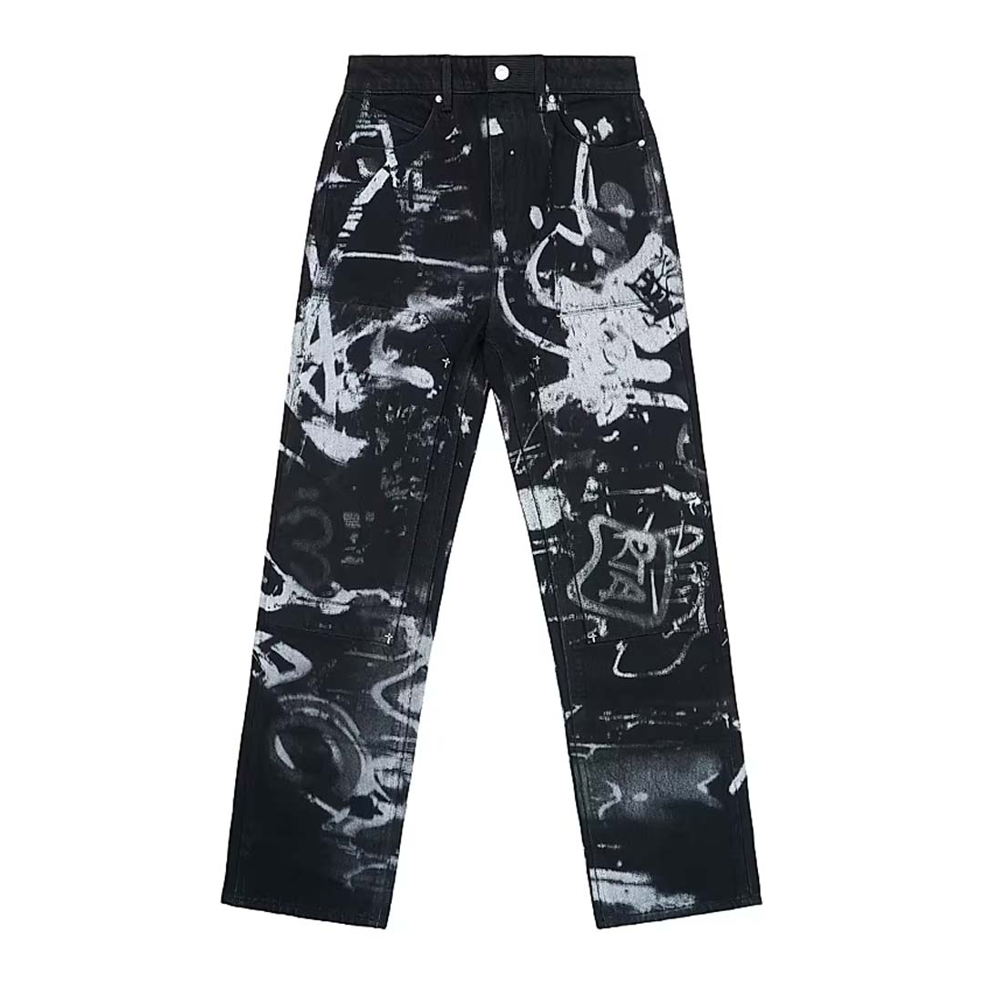 RtA Lost Frequencies Ricardo Graffiti Jeans Black by RtA - NWAHYPE No.1 for streetwear Pants in USA