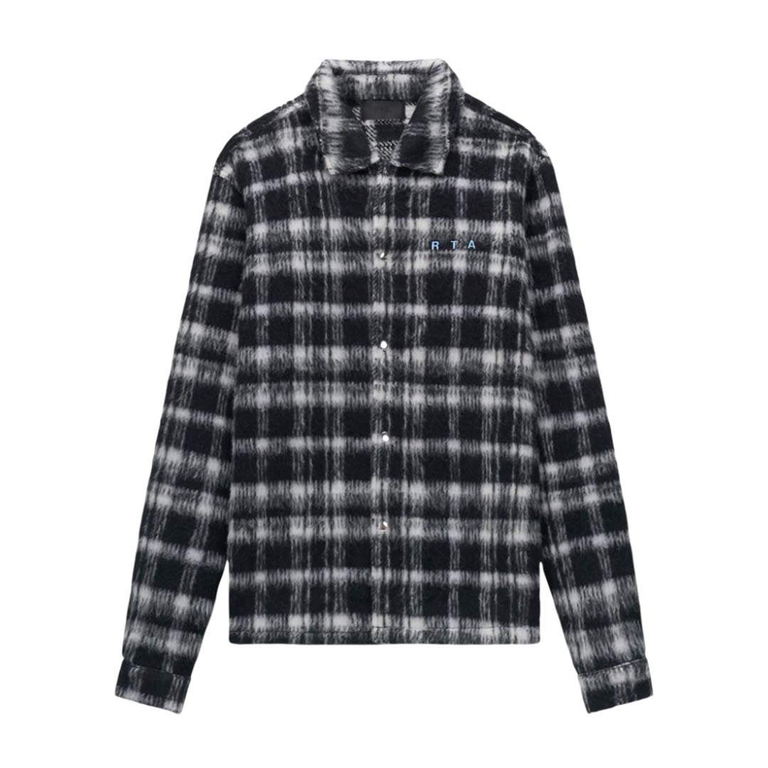 RtA Parlan Black Pixel Cross Shacket by RtA - NWAHYPE No.1 for streetwear Hoodies in USA