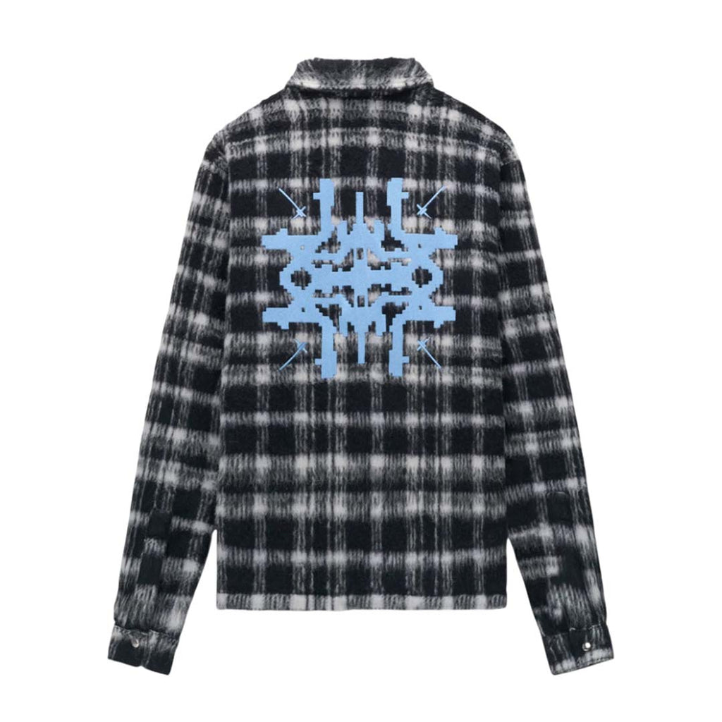RtA Parlan Black Pixel Cross Shacket by RtA - NWAHYPE No.1 for streetwear Hoodies in USA