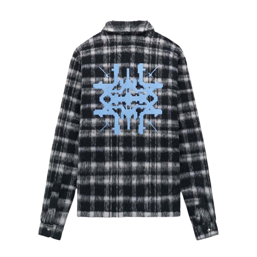 RtA Parlan Black Pixel Cross Shacket by RtA - NWAHYPE No.1 for streetwear Hoodies in USA