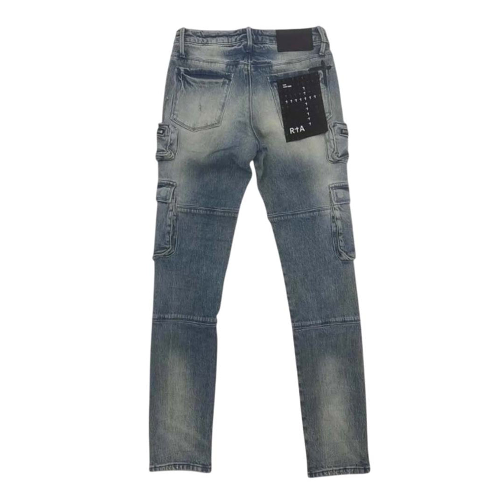 RtA Slate Muddy Sky Cargo Jeans by RtA - NWAHYPE No.1 for streetwear Pants in USA