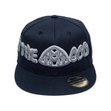 Mood Swings Not In The Mood NYC Fitted Hat Navy Silver