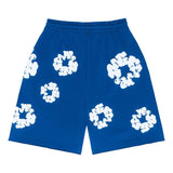 Denim Tears The Cotton Wreath Shorts 'Royal Blue'