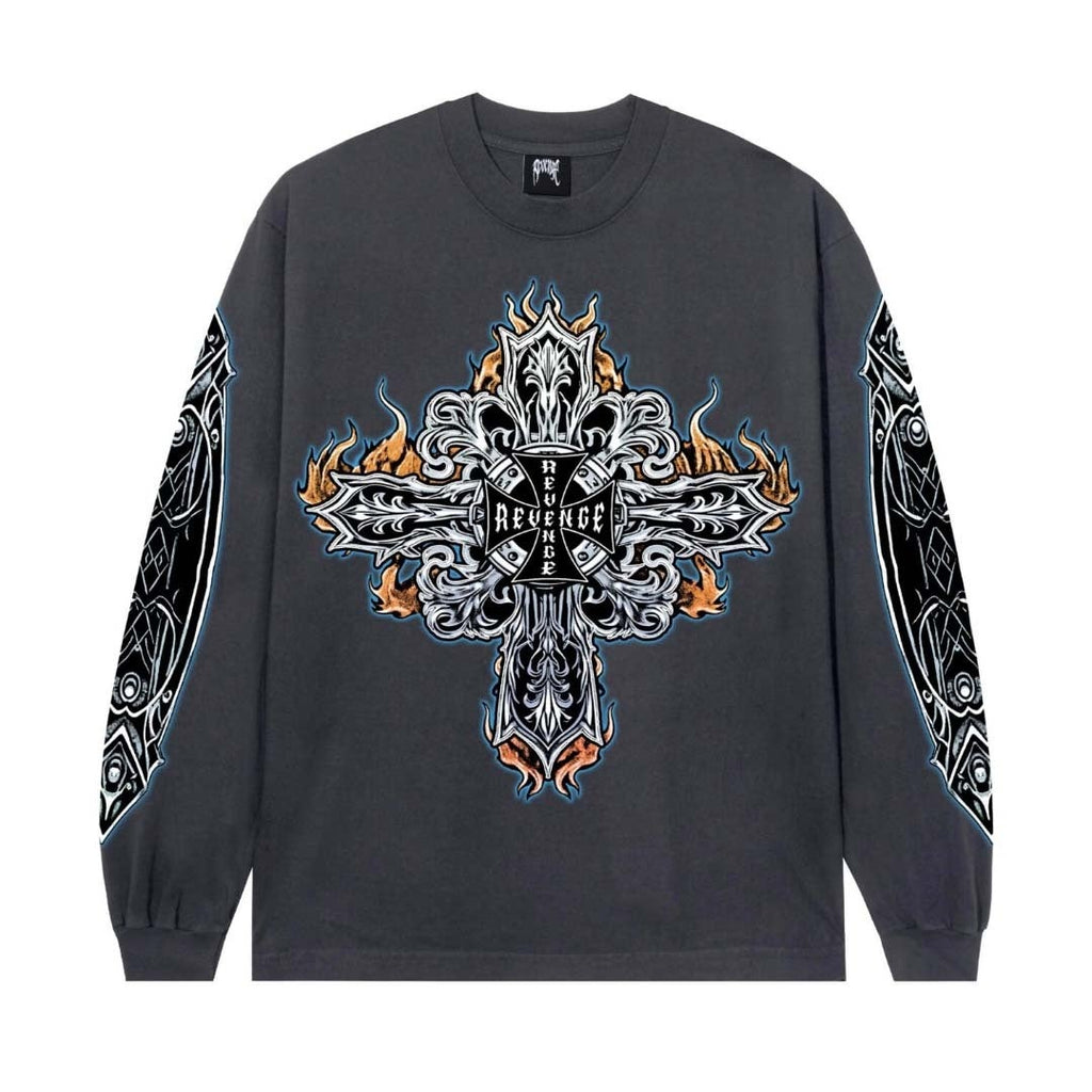 Revenge Ironcrest Vintage Black Long Sleeve Tee