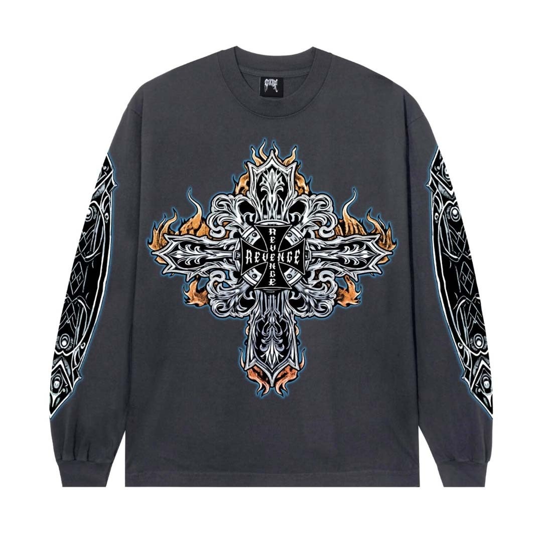 Revenge Ironcrest Vintage Black Long Sleeve Tee