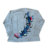 Warren Lotas Masked Killer Boxy Long Sleeve Grey Tee