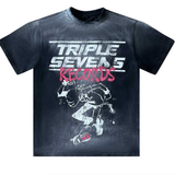 Triple Sevens Records Tee Black