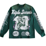 Triple Sevens Football LS Tee Green