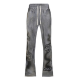 LOST Intricacy Grey Grunge Flare Pants